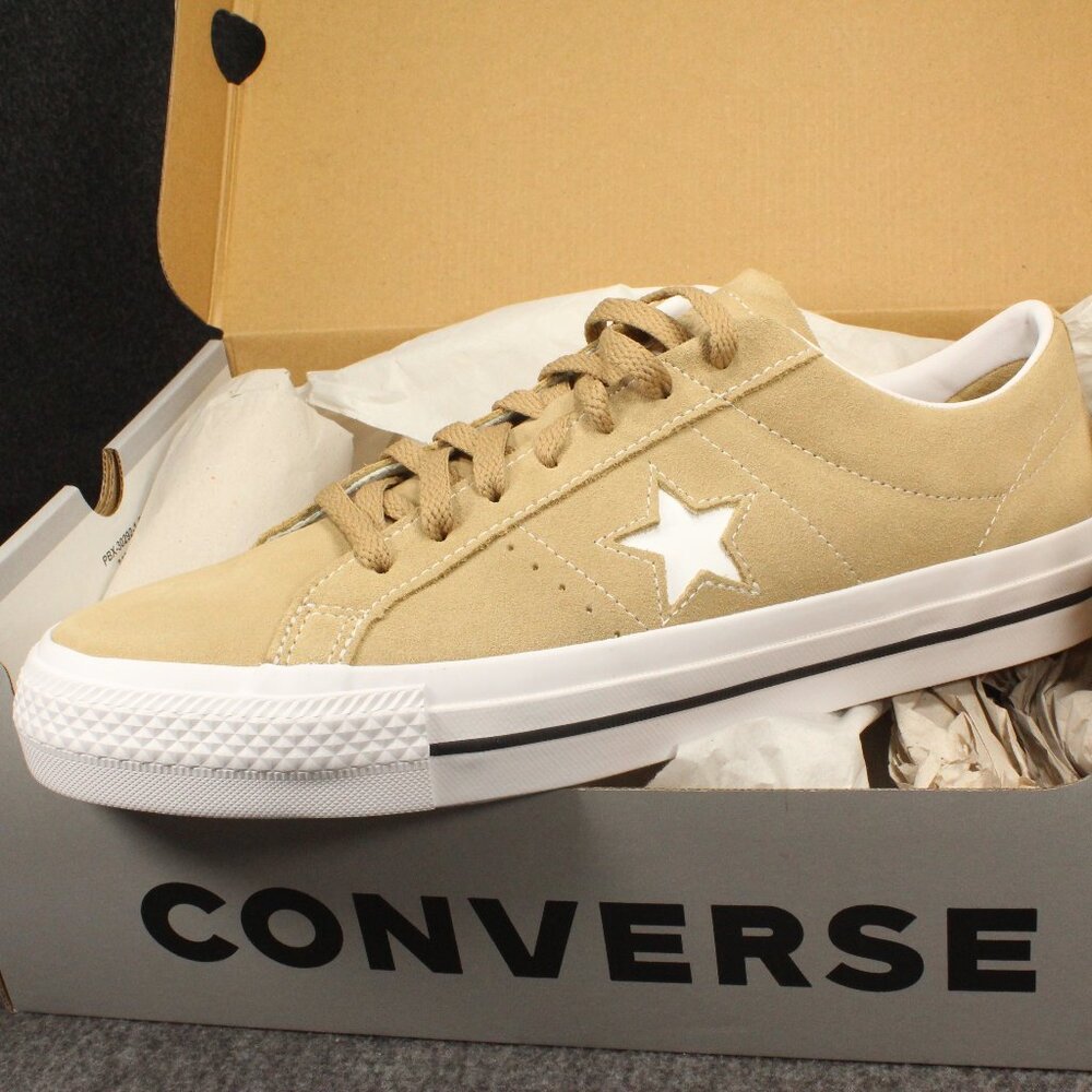 Converse One Star Pro Vintage Ox Canvas Shoes Beige Tan A04155C Mens Size 11